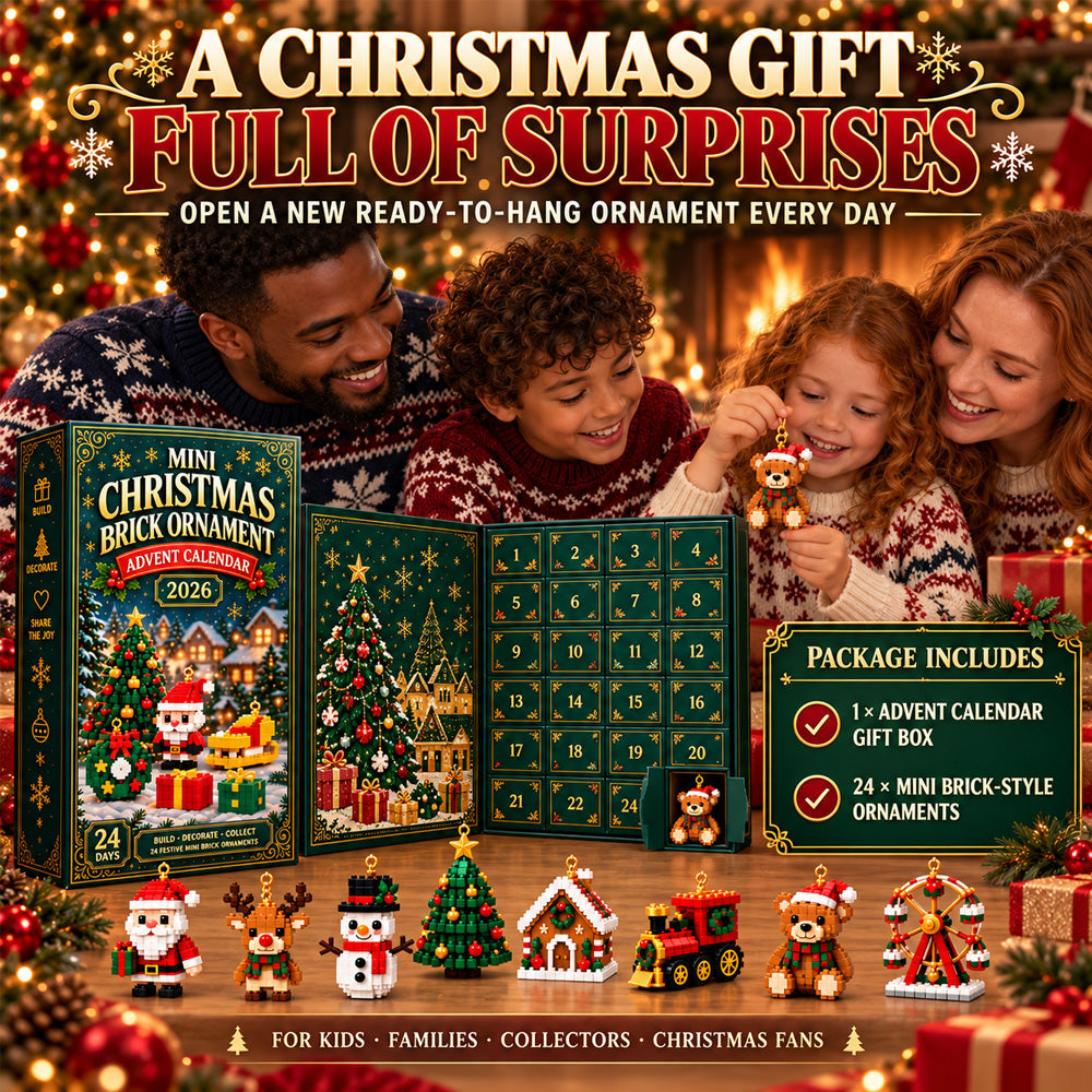 ⏳ Last day to save 49% – 🎄 24-Day Mini Christmas Ornament Advent Calendar | 24 unique festive buildable designs with hanging loops—perfect for decorating Christmas trees, wreaths, and holiday displays