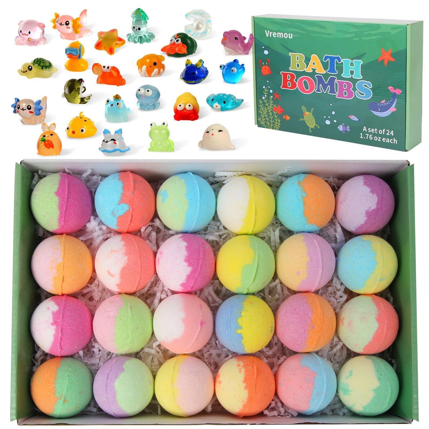 upsell🧸 12-Piece Bath Bomb Gift Set for Kids ✨🛀