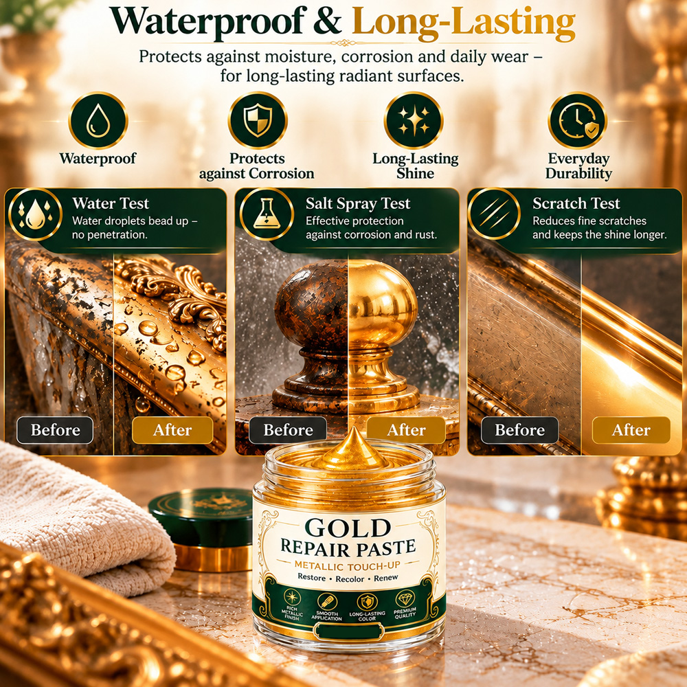 🎁 BUY 2 GET 1 FREE+50% OFF!! Gold Metallic Repair Paste with Brush – Revive Worn Frames & Furniture and Refresh Your Décor Without Buying New