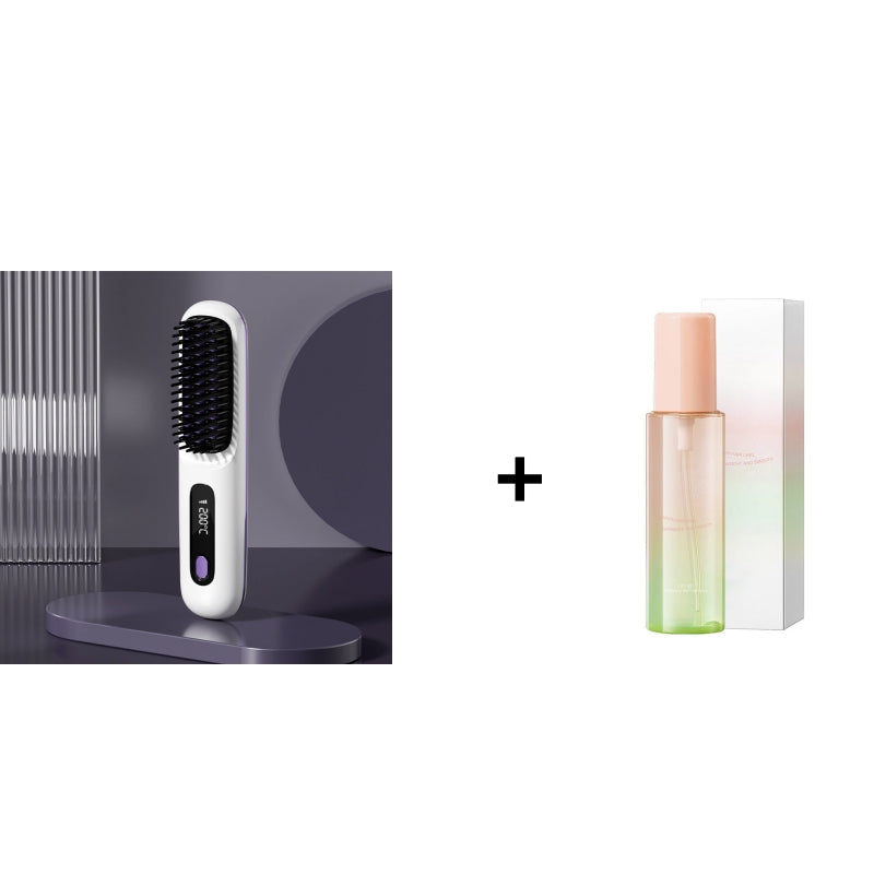 💥New Year's Offer: 50% Off💖Cordless Ceramic Heated Hair Straightening Comb-Remifa®