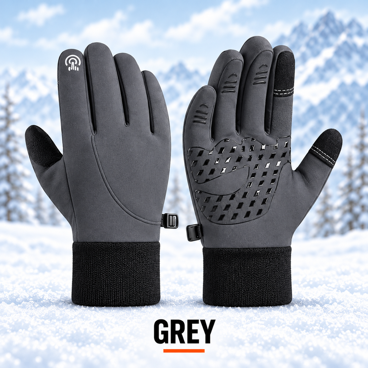 Winter Thermal Gloves for Men and Women Windproof Cold Resistant Touchscreen Non Slip Gloves for Cycling