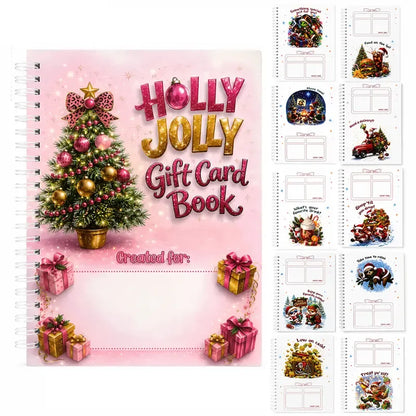 🔥Shockingly low price🎁Ready for Christmas!🎅Christmas Gift Card Booklet -👍DIY Spiral-Bound Christmas Gift Card Holder Book