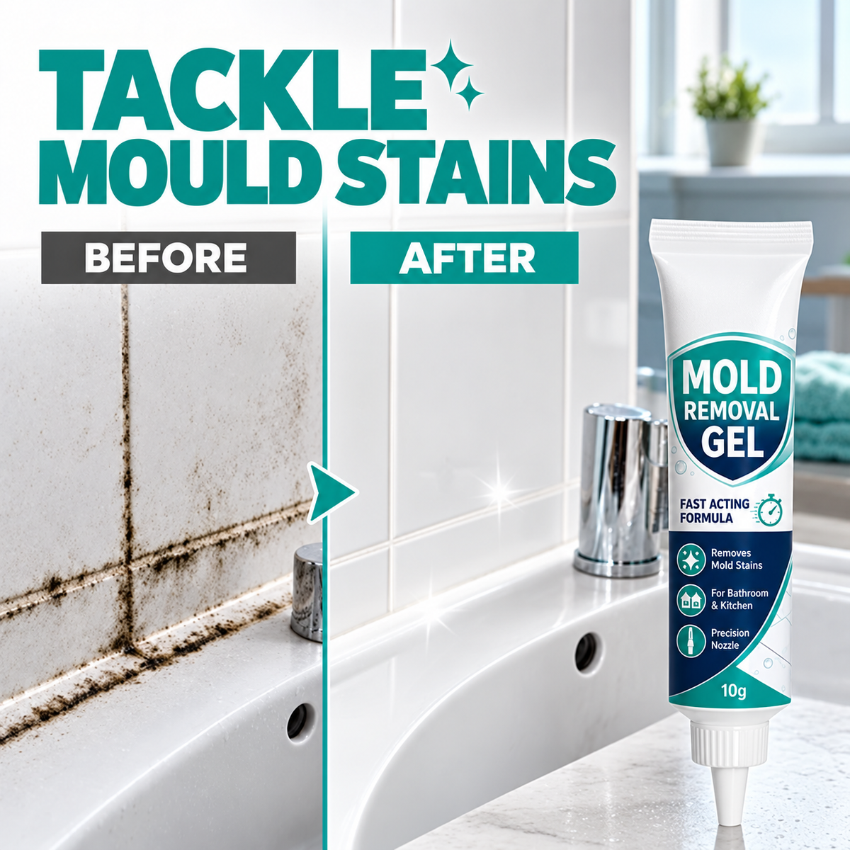 Household Mold Remover Gel for Bathroom & Kitchen
