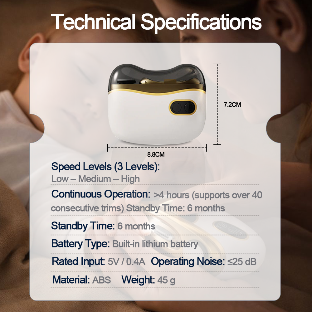 💥LAST DAY SALE 50% OFF💥 2-in-1 Electric Nail Clipper & Polisher 🏆 Universal automatic nail file for adults and children👶-Remifa®