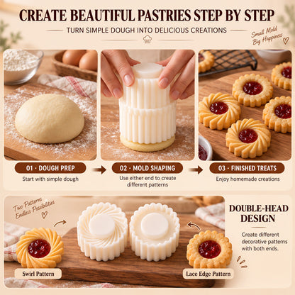 🥮🥮Creative Double-Ended Pastry Mold – 2-in-1 Design for Easy & Beautiful Baking