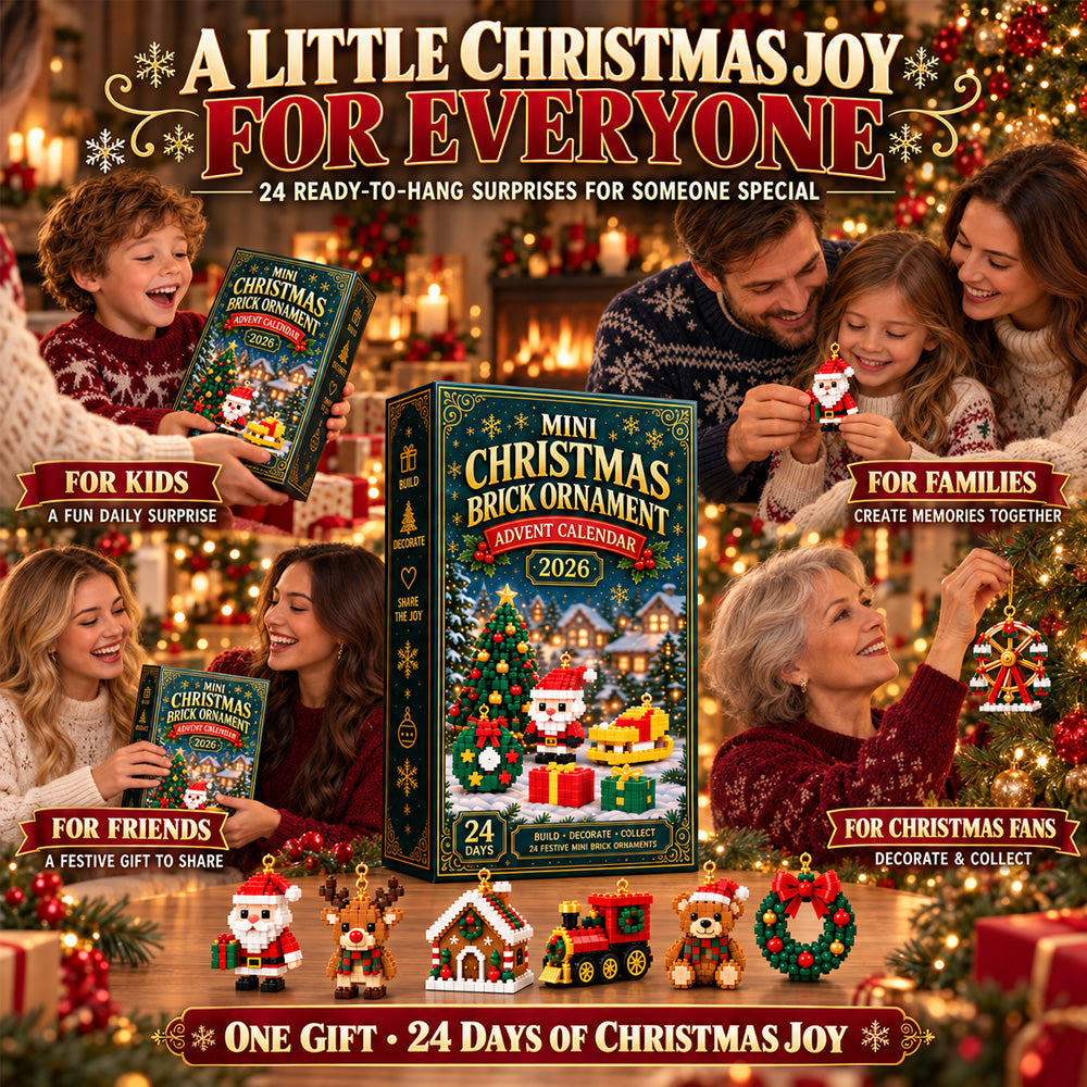 ⏳ Last day to save 49% – 🎄 24-Day Mini Christmas Ornament Advent Calendar | 24 unique festive buildable designs with hanging loops—perfect for decorating Christmas trees, wreaths, and holiday displays