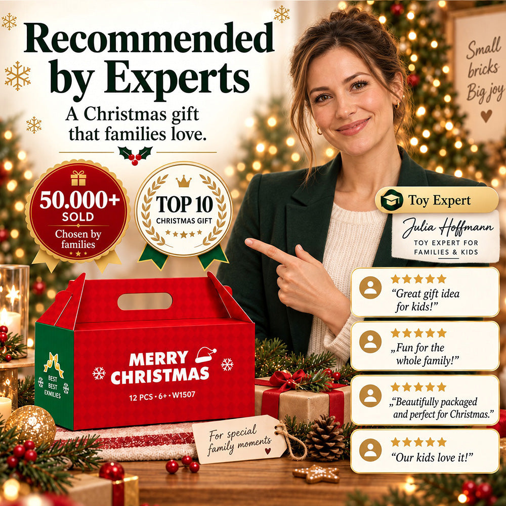 🌟 Last day to save 49% – 🎄 12-Day Mini Christmas DIY Building Set | 12 unique festive buildable designs with hanging loops—perfect for decorating Christmas trees, wreaths, and holiday displays 🧱