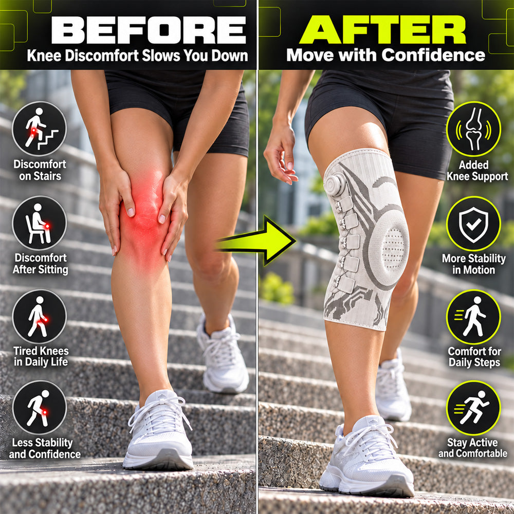 🏃Professional Adjustable Sports Knee Support Brace – Compression, Stability & Secure Fit for Active Movement
