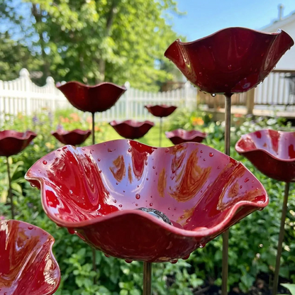 💖🎁 Mother's Day gifts for 2026 with 49% off 🎁Handcrafted metal garden stake featuring a flower and a bird 🐦