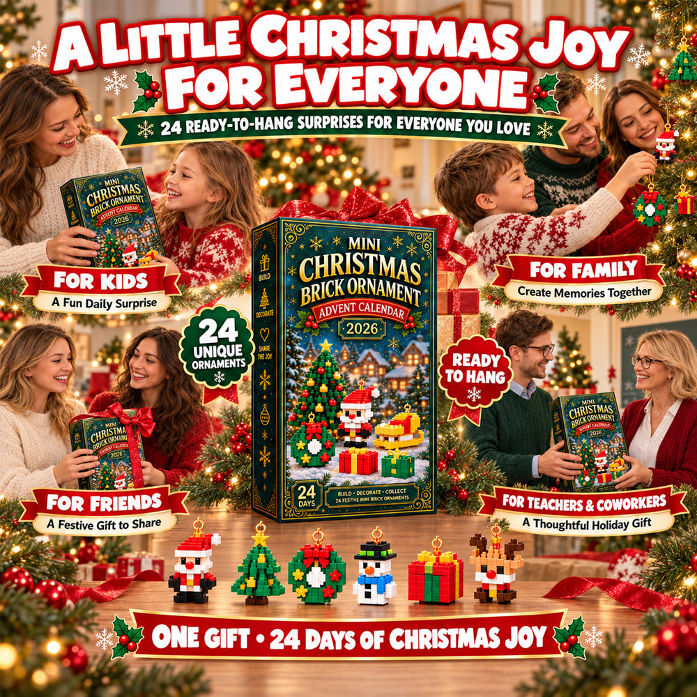 🎉🎉 Last day to save 49% – 🎄 24-Day Mini Christmas Ornament Advent Calendar | 24 unique festive buildable designs with hanging loops—perfect for decorating Christmas trees, wreaths, and holiday displays 🧱