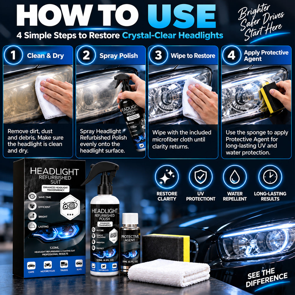⏳LAST DAY - 50% OFF!!🚗Professional Car Headlight Restoration Kit