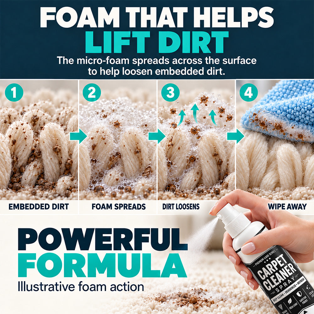 UPSELL 🏆Last Day Buy 1 Get 1 Free🎁 Deep Clean Carpet Spray – Industrial-Strength Formula | Perfect for Auto Interiors, Sofas & Rugs, Effortless Stain Removal ✨