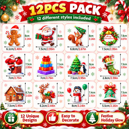 🥳New! Introductory Price - Half Price today🎄 Light-Up Christmas Wall Decals | No Drill, No Wires, Instant Holiday Glow 🎄