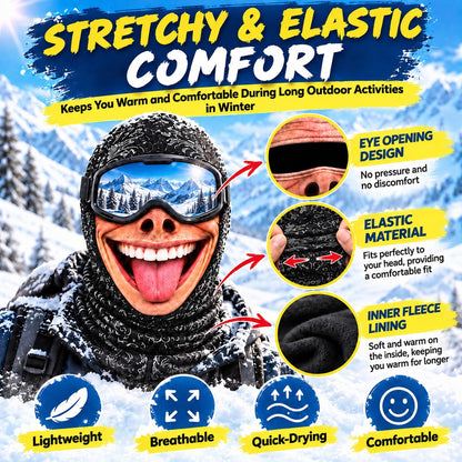 ⏳ Save 49% Today Only! 😂 Funny Thermal Balaclava – Warm, Soft & Stretchy ☁️ Hilarious Designs & 4 Ways to Wear for Skiing, Outdoor Adventures & Everyday Comfort 🎿