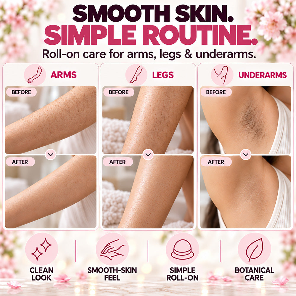👑 LIMITED-TIME 50% OFF! | Gentle Smooth Roll-On Body Hair Removal—Smooth Legs, Bikini Line & Underarms in Minutes, No Razor Burn, No Wax, No Mess