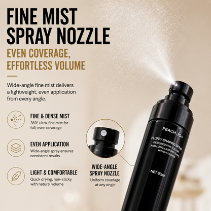 ☀️ Summer Hair Rescue 💇🏻‍♀️ 3-Second Volume Boost! Instantly Create Fluffy & Elegant Hairstyles! 👩 Peach-Scented Volumizing & Setting Spray
