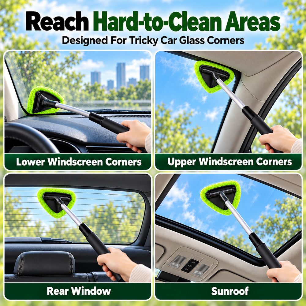 🚗 50% OFF🧼 9PCS Car Window Cleaner Kit✨ Extendable Handle & Windshield Cleaning Tool
