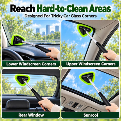 🚗 50% OFF🧼 9PCS Car Window Cleaner Kit✨ Extendable Handle & Windshield Cleaning Tool