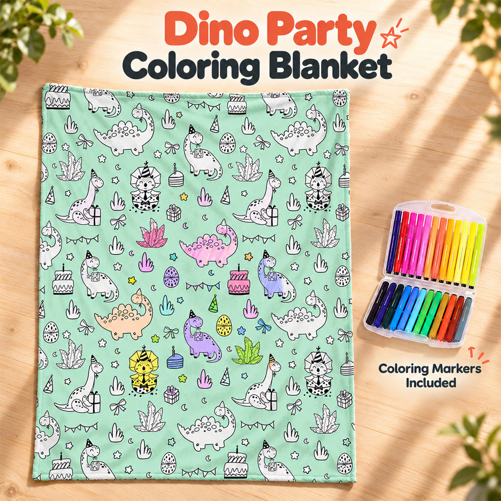 🔥LAST DAY SALE 50% OFF!!🎨✨ | Creative Coloring Blanket  + FREE 15-Color Fabric Marker Set, Perfect for Kids, Family Fun & Creative Gifting!