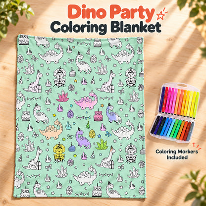 🔥LAST DAY SALE 50% OFF!!🎨✨ | Creative Coloring Blanket  + FREE 15-Color Fabric Marker Set, Perfect for Kids, Family Fun & Creative Gifting!