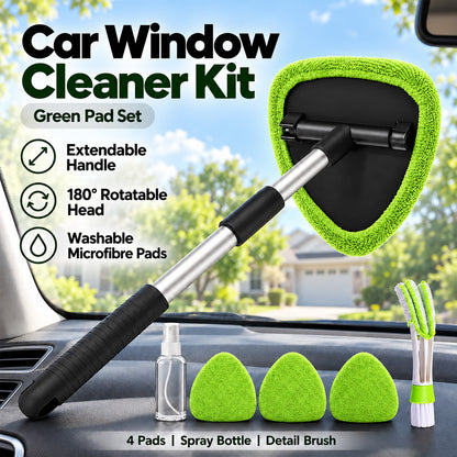 🚗 50% OFF🧼 9PCS Car Window Cleaner Kit✨ Extendable Handle & Windshield Cleaning Tool