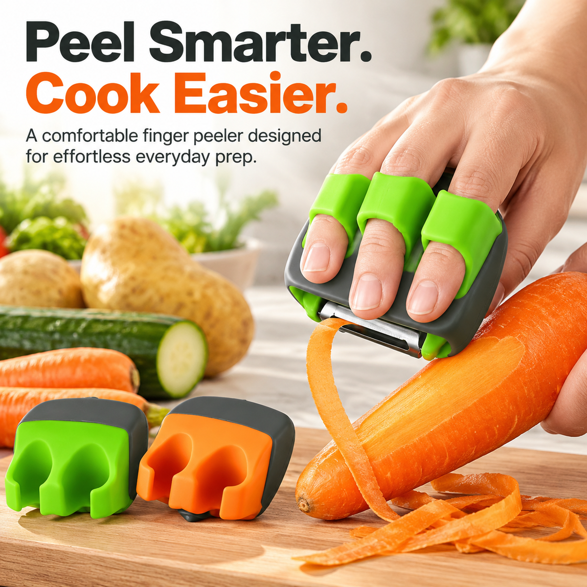 🎉2026 New Ergonomic Two-Finger Fruit and Vegetable Peeler