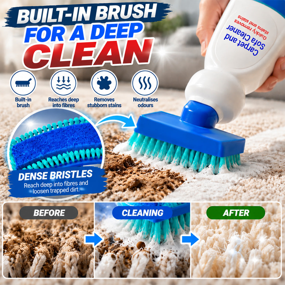 🎄 Pre-Christmas Deep Clean: LIMITED-TIME 50% OFF! |👑No-Wash Carpet & Sofa Cleaner with Brush