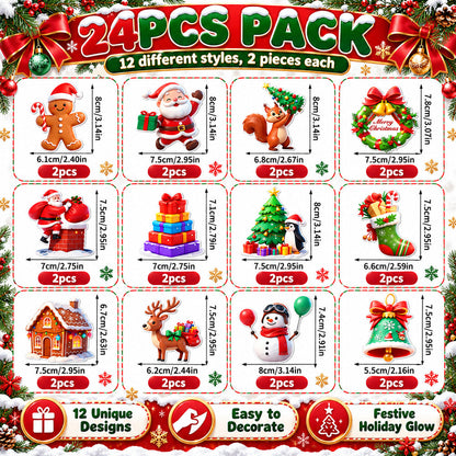 🥳New! Introductory Price - Half Price today🎄 Light-Up Christmas Wall Decals | No Drill, No Wires, Instant Holiday Glow 🎄