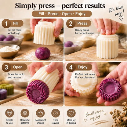 🍪✨Grab Our Dual‑Ended Pastry Press Mold | Create Pro‑Level Cookies & Pastries With Zero Baking Skills, Kids‑Friendly for DIY Baking, Homemade Gift‑Making & Space‑Saving Stress‑Free Festive Snack Prep