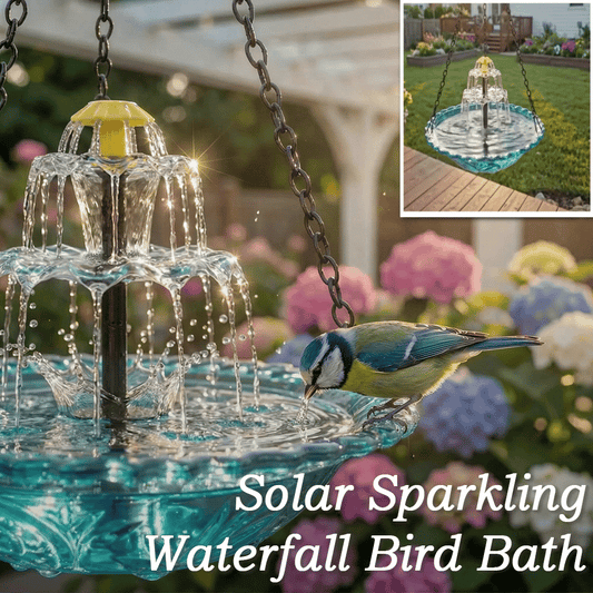 🔥🔥2026 Spring Sale 40% Off--🐦Solar Cascade Hanging Bird Bath Fountain