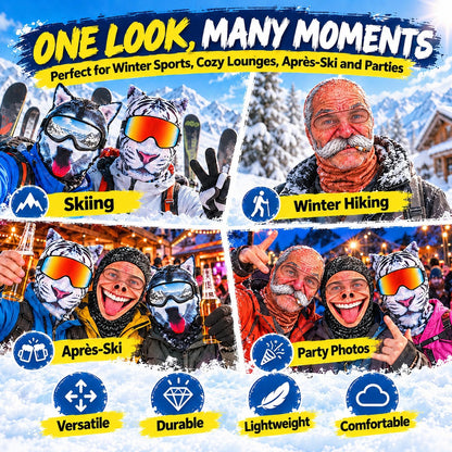 ⏳ Save 49% Today Only! 😂 Funny Thermal Balaclava – Warm, Soft & Stretchy ☁️ Hilarious Designs & 4 Ways to Wear for Skiing, Outdoor Adventures & Everyday Comfort 🎿