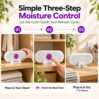 ⏰ Mini Reusable Dehumidifier – Portable Moisture Absorber for Home, Closet & Bathroom upsell