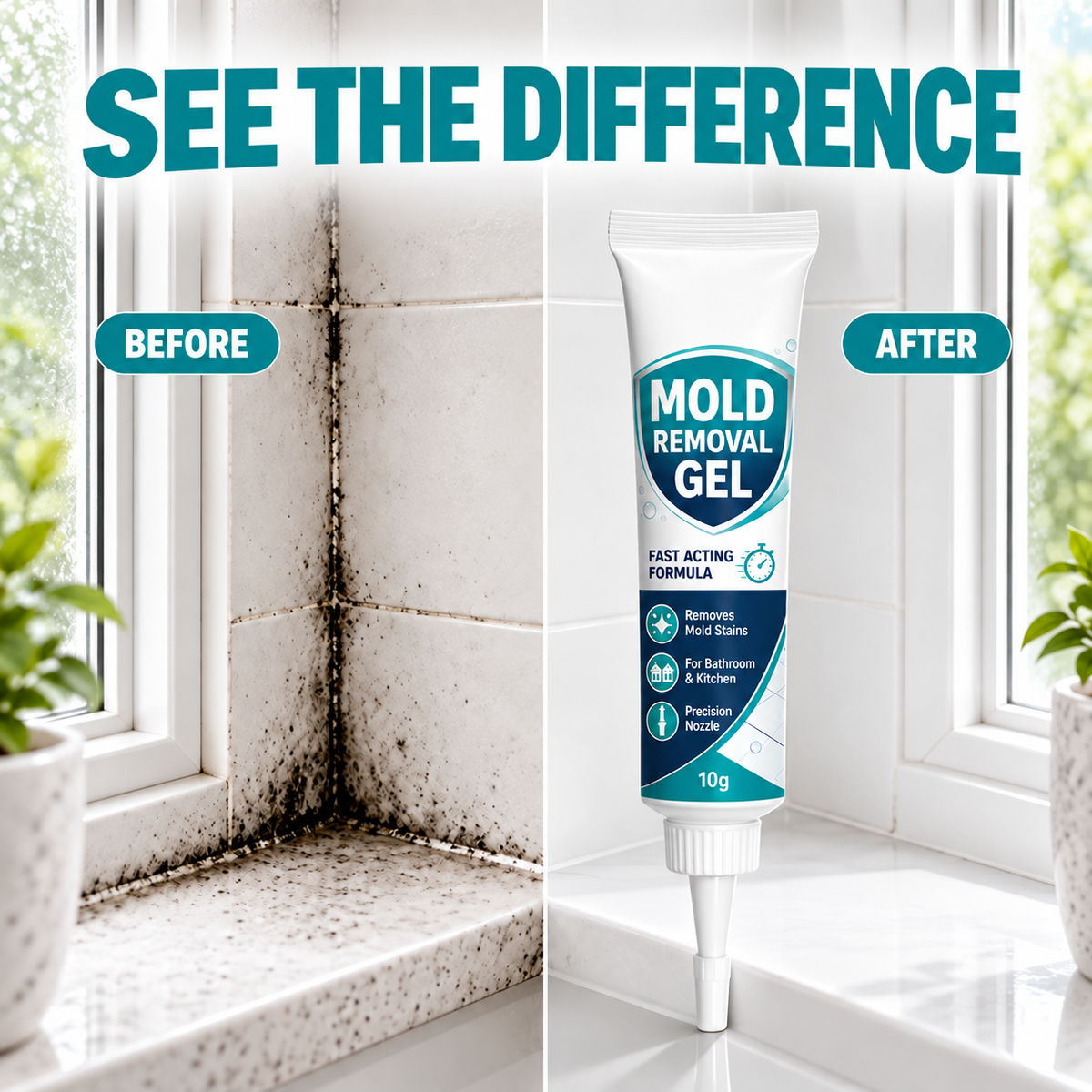 Household Mold Remover Gel for Bathroom & Kitchen