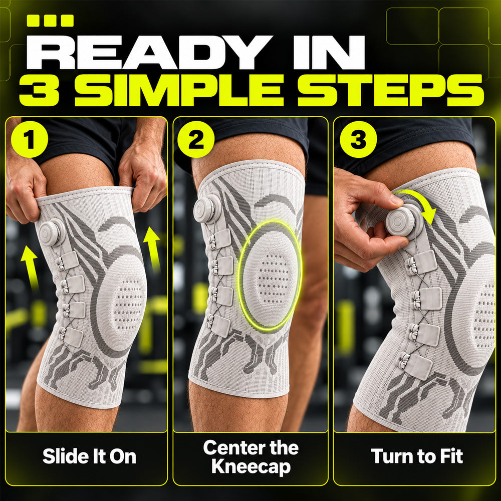 🏃Professional Adjustable Sports Knee Support Brace – Compression, Stability & Secure Fit for Active Movement