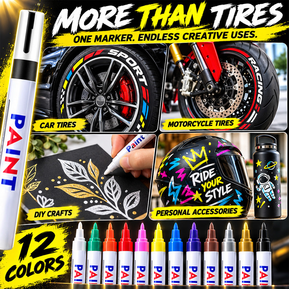🌈Tyre Letter Paint Marker | Give Your Wheels a Custom Look✨