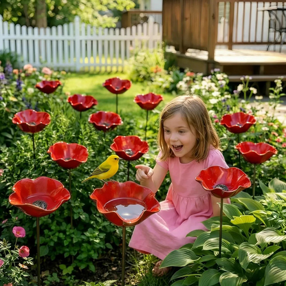 💖🎁 Mother's Day gifts for 2026 with 49% off 🎁Handcrafted metal garden stake featuring a flower and a bird 🐦