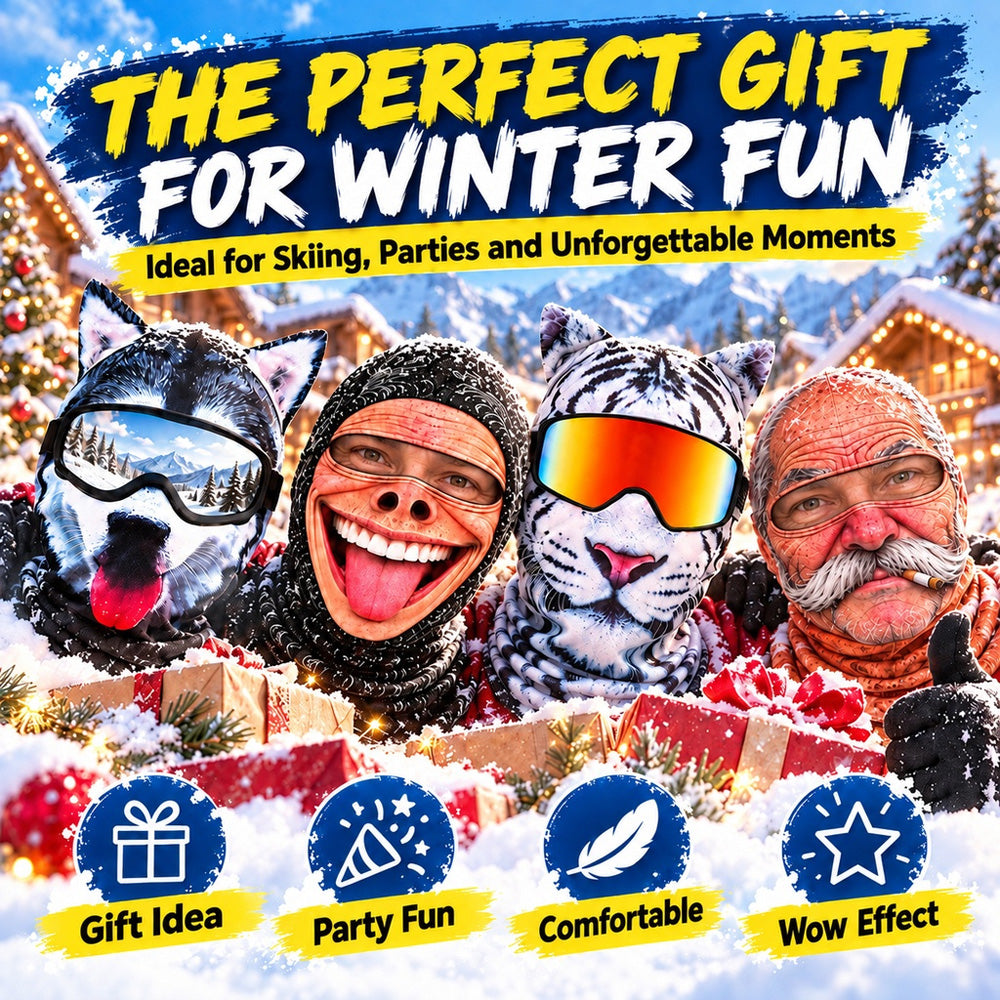⏳ Save 49% Today Only! 😂 Funny Thermal Balaclava – Warm, Soft & Stretchy ☁️ Hilarious Designs & 4 Ways to Wear for Skiing, Outdoor Adventures & Everyday Comfort 🎿