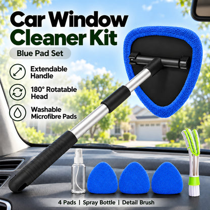 🚗 50% OFF🧼 9PCS Car Window Cleaner Kit✨ Extendable Handle & Windshield Cleaning Tool