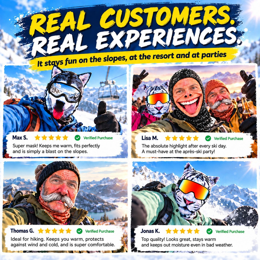 ⏳ Save 49% Today Only! 😂 Funny Thermal Balaclava – Warm, Soft & Stretchy ☁️ Hilarious Designs & 4 Ways to Wear for Skiing, Outdoor Adventures & Everyday Comfort 🎿