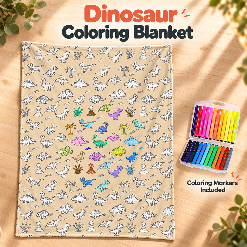 🔥LAST DAY SALE 50% OFF!!🎨✨ | Creative Coloring Blanket  + FREE 15-Color Fabric Marker Set, Perfect for Kids, Family Fun & Creative Gifting!