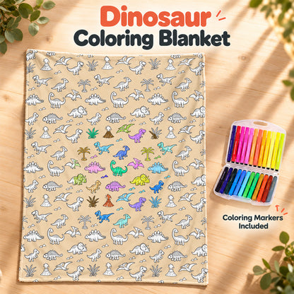 🔥LAST DAY SALE 50% OFF!!🎨✨ | Creative Coloring Blanket  + FREE 15-Color Fabric Marker Set, Perfect for Kids, Family Fun & Creative Gifting!