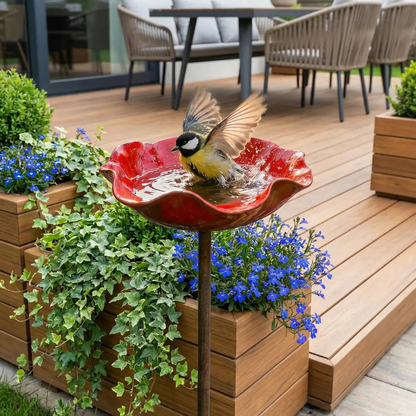 💖🎁 Mother's Day gifts for 2026 with 49% off 🎁Handcrafted metal garden stake featuring a flower and a bird 🐦
