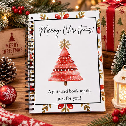 🔥🎁70% OFF!!!-Ready for Christmas!🎅Christmas Gift Card Album -👍DIY Spiral-Bound Christmas Gift Card Album with Surprise Pages