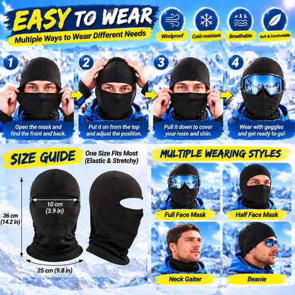 ⏳ Save 49% Today Only! 😂 Funny Thermal Balaclava – Warm, Soft & Stretchy ☁️ Hilarious Designs & 4 Ways to Wear for Skiing, Outdoor Adventures & Everyday Comfort 🎿