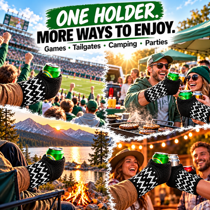 🧤🧤Cozy Knit Drink Mittens – 🥤Hands-Free Wearable Cup Holder for Holiday Parties Winter Gatherings & Outdoor Fun
