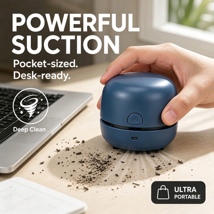 🎉50% OFF🎉✨ Portable Mini Desk Vacuum Cleaner | USB Rechargeable Compact Desktop Vacuum for Keyboard, Dust, Crumbs & Car Cleaning