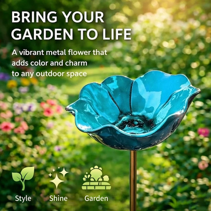💖🎁 Mother's Day gifts for 2026 with 49% off 🎁Handcrafted metal garden stake featuring a flower and a bird 🐦