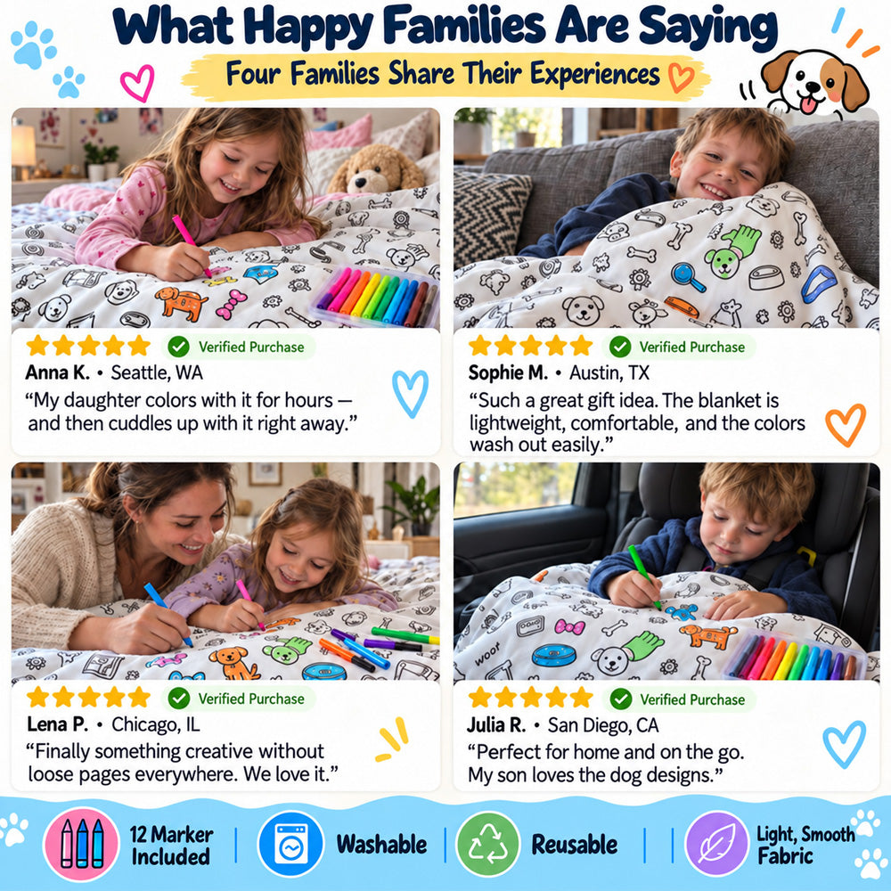 💥💰Best price guaranteed🔥LAST DAY SALE 50% OFF+Free Marker Pen Set!!🎨✨Creative Cozy Coloring Blanket Kit | Creative Arts & Crafts, Ultimate DIY Gift