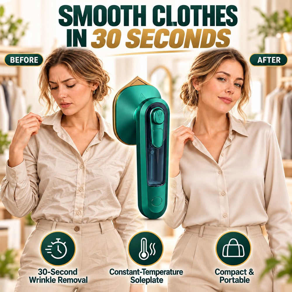 Micro Steam Iron – Fast, Portable Wrinkle Remover, No Overheat