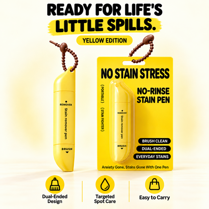 Portable Dual-Head Stain Remover Pen✨ Instant No-Rinse Emergency Spot Cleaner for Clothes, Oil & Coffee Stains